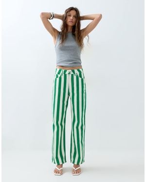 ASOS Vaqueros Capri Verdes A Cómodos Y Elásticos De Pernera Recta