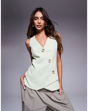 River Island Asymmetric Waistcoat - Grey