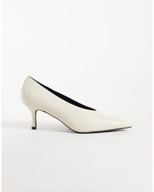 Public Desire Solaire Heeled Court Shoes - White