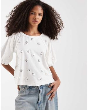 Free People Jessie Eyelet Tee - White