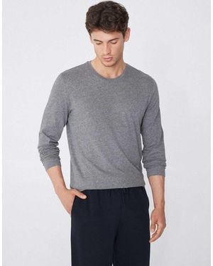 Tezenis Long Sleeve Round Neck Top - Grey