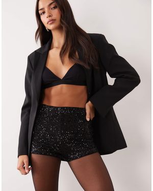 ASOS Short micro à sequins intégral - Noir
