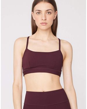 Tezenis Spaghetti Strap Padded Short Sport Top - Purple