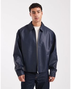 ASOS Leather Look Jacket - Blue