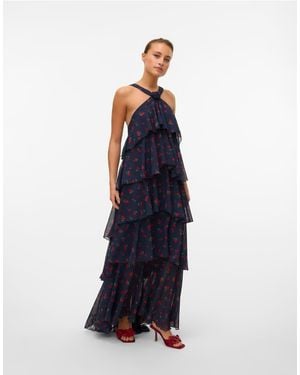 Vero Moda Tiered Maxi Dress - Blue