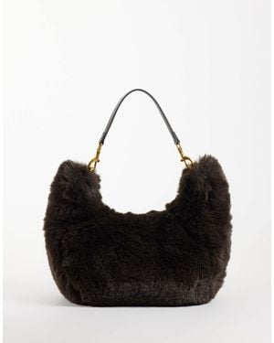 ASOS Big Fur Shoulder - Black