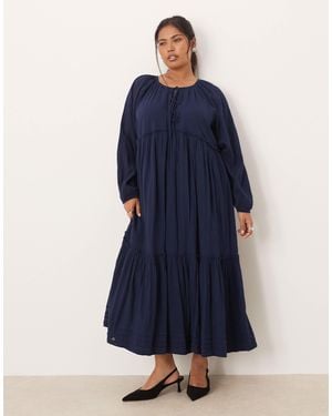 Nobody's Child Adley Boho Midi Dress - Blue