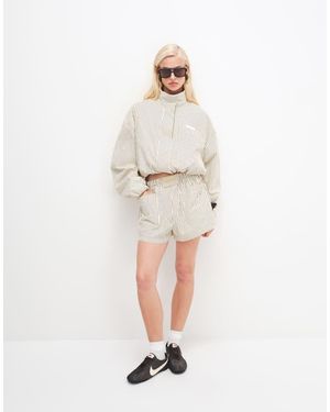 CERNUCCI Stripe Nylon Pull-On Shorts Co-Ord - White
