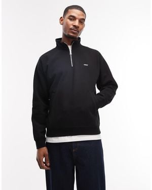 Obey Established Works Quarter Zip Sweatshirt - Blue