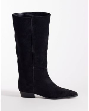 ASOS Catalina Slim Slouch Knee Boots - Blue