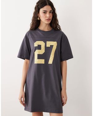 ASOS – kurzes t-shirt-kleid - Mehrfarbig