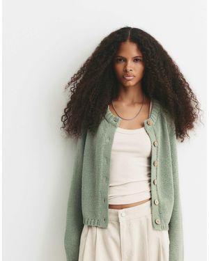Pull&Bear – strickjacke - Grün