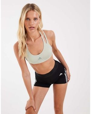 adidas Originals Optime Workout Strappy Light Support Bra - Multicolour