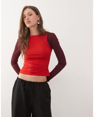 Collusion Double Layer Mesh Top - Red