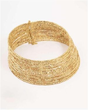 Lovisa Wide Choker Necklace - Metallic