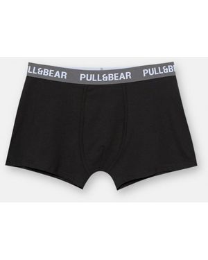 Pull&Bear Confezione Da 3 Boxer Con Logo - Nero