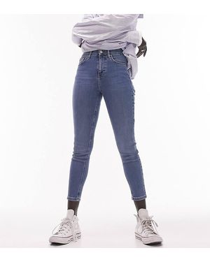 Topshop Unique Vaqueros De Talle Alto Y Corte Pitillo Jamie De - Azul