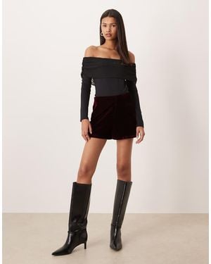 Mango Velvet Micro Short - Black