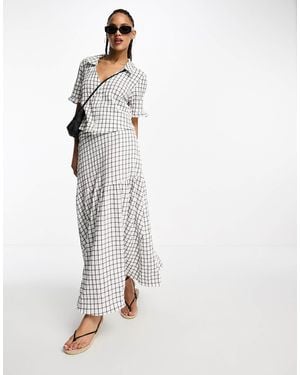 Monki Co-ord Seersucker Blouse - White