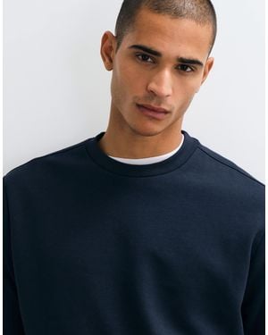 Mango Sweat-shirt riche en coton - Bleu