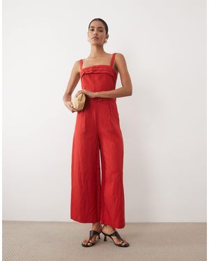 Mango Jumpsuit mit gürtel - Rot