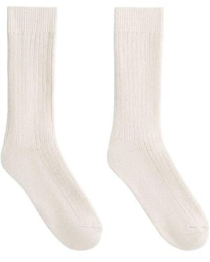 Oysho Cashmere 18% Classic Socks - White