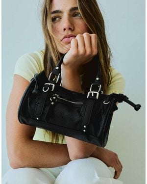 Bershka Mini Buckle Bag - Black