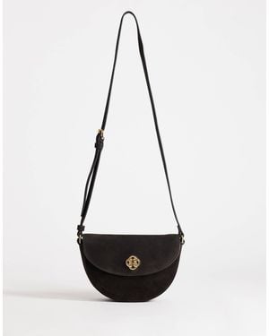GANT Schultertasche aus echtem wildleder und leder - Weiß