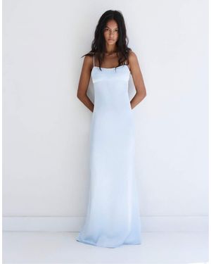 Pull&Bear Midi Corset Prom Dress - White