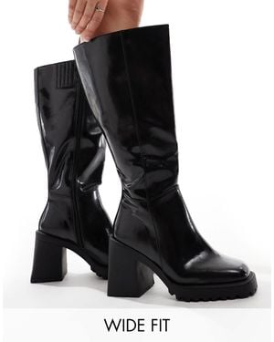 Raid Wide Fit Mayah Knee Boots - Black