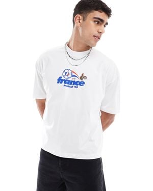 ASOS Boxy Oversized T-shirt With France Sport Graphic - White