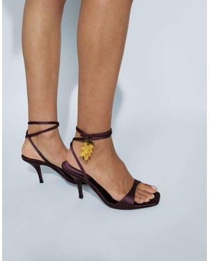 ASOS Hope Barely There Mid Heel Stiletto Sandals - White