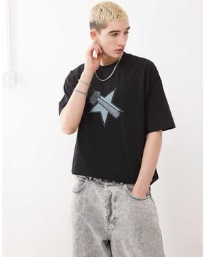 X-Large T-shirt With International Logo Back Print - Black