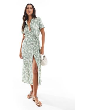 Vero Moda Easy Buttondown Long Shirt Dress - White
