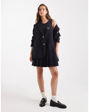 Tommy Hilfiger Tommy Girl Scholar Tailored Shift Dress - Blue
