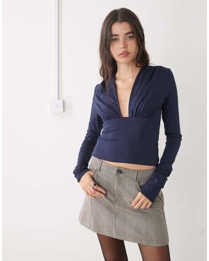 Noisy May Minigonna A Quadri Heritage - Blu