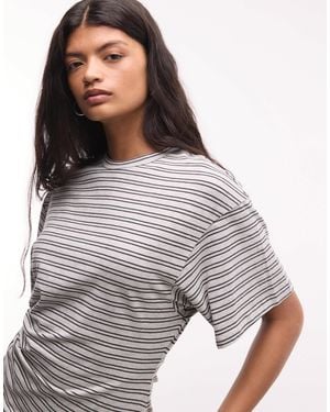 Weekday Cinched Waist T-shirt - Grey