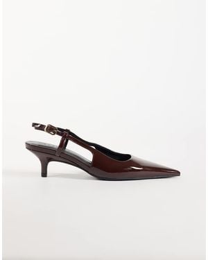 ASOS Skippy Kitten Heel Shoes - Brown