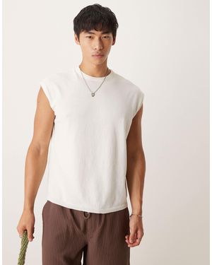 ASOS – oversize-tanktop aus strick - Weiß