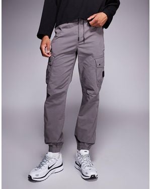 River Island Pantalon cargo classique - foncé - Gris