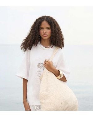 4th & Reckless Crochet Tote Bag - White