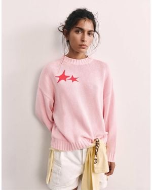 Pull&Bear Oversize-pullover mit stern - Pink