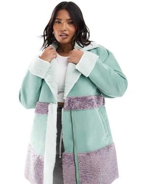 Glamorous Faux Fur Coat - Green