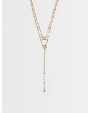 ASOS Mehrreihige gliederkette mit o-ring-details - Weiß