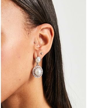 True Decadence Drop Earring With Pearl - Black