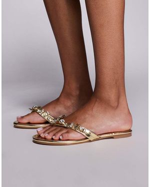 SIMMI Sandy Shell Detail Flats - Brown
