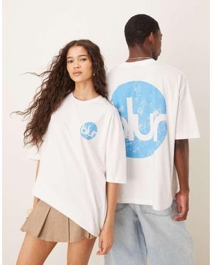 ASOS Oversize T-Shirt With Blur Print - White