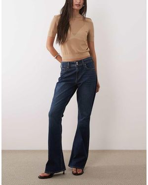 Abercrombie & Fitch Curve Love Mid Rise Bootcut Jeans - Blue