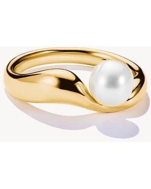 Thomas Sabo Plated Ring With Freshwater Pearl Natural Beauty - Metallic