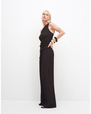 ONLY Hoge Taille Broek Met Kreuktextuur Co-Ord - Wit